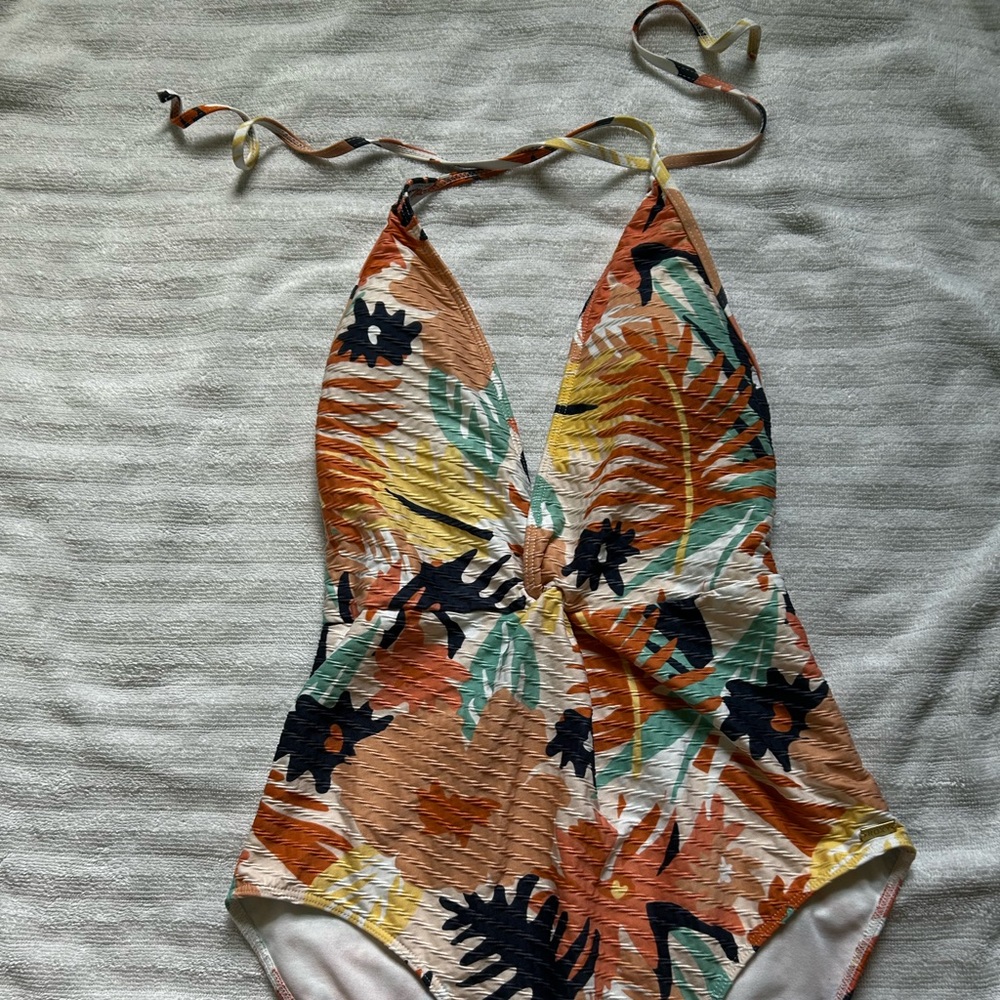 Roxy Multicolor Tropical Print One Piece Swimsuit